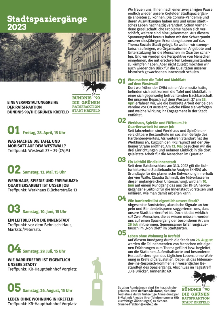 Programm Stadtspaziergänge 2023