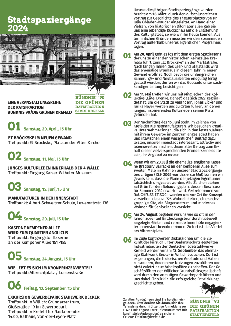 Programm Stadtspaziergänge 2024