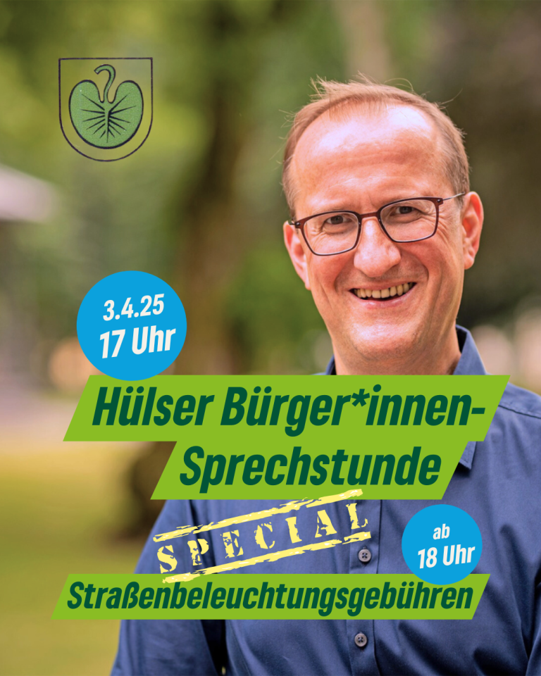 PM 010/25: Einladung zur Bürger*innen Sprechstunde in Hüls