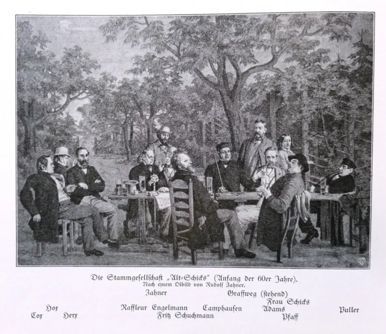 Inventarisierung des Ölbildes „Die Stammgesellschaft Alt-Schicks“ von Rudolf Zahner im Jagdschloss Burg Linn